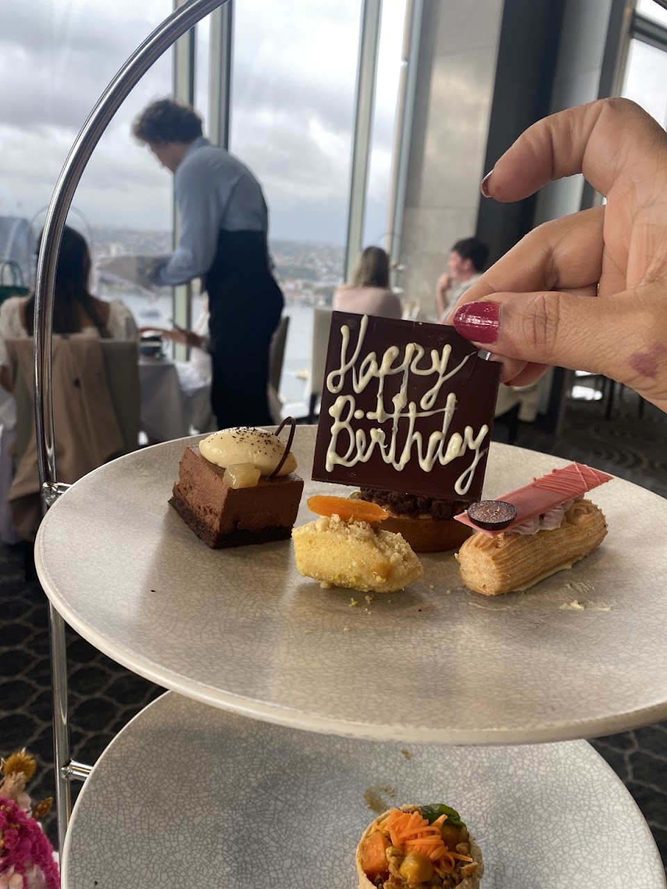Birthday dessert at Altitude